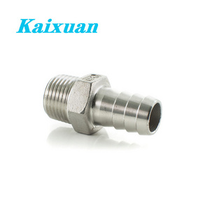 ss304 316 stainless steel pipe fitting male threaded hose nipple