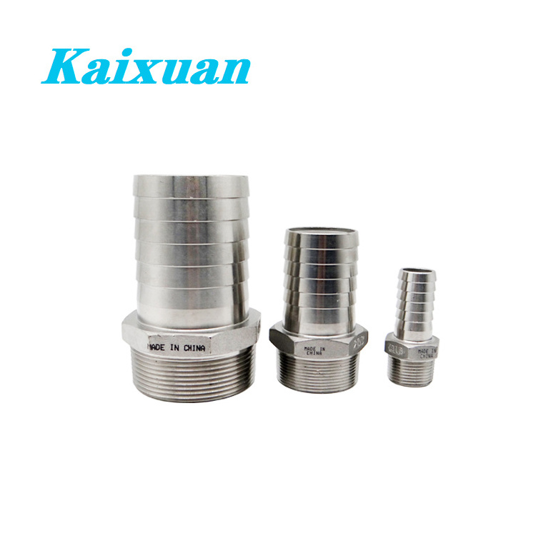 ss304 316 stainless steel pipe fitting male threaded hose nipple