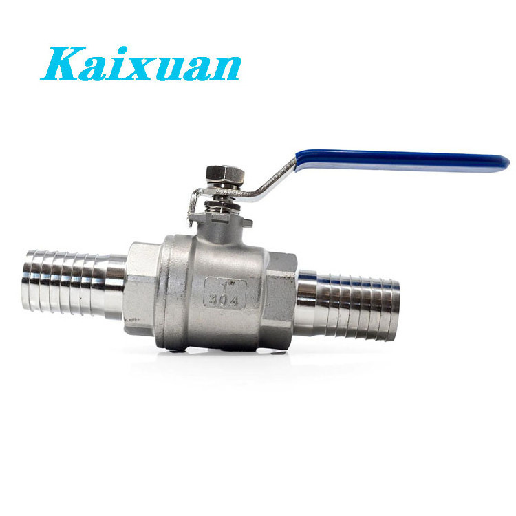 OEM Customized 2pc 304/304L/316/316L material stainless steel ball valve 1000wog 2000wog hose barb ball valve