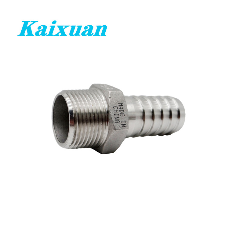 ss304 316 stainless steel pipe fitting male threaded hose nipple