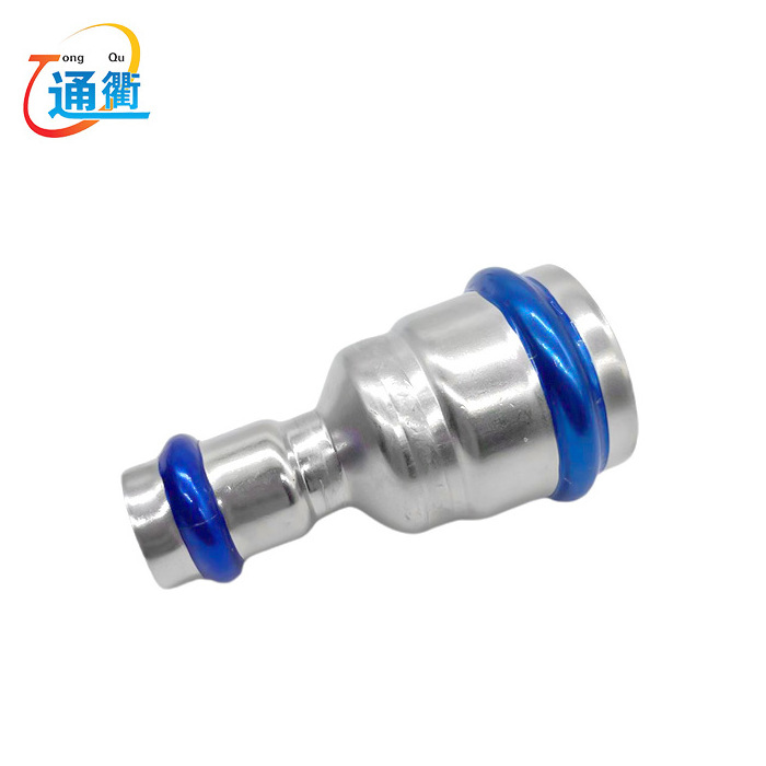 Stainless Steel Press reducer coupling M/V profile plumbing fitting for water pipeline