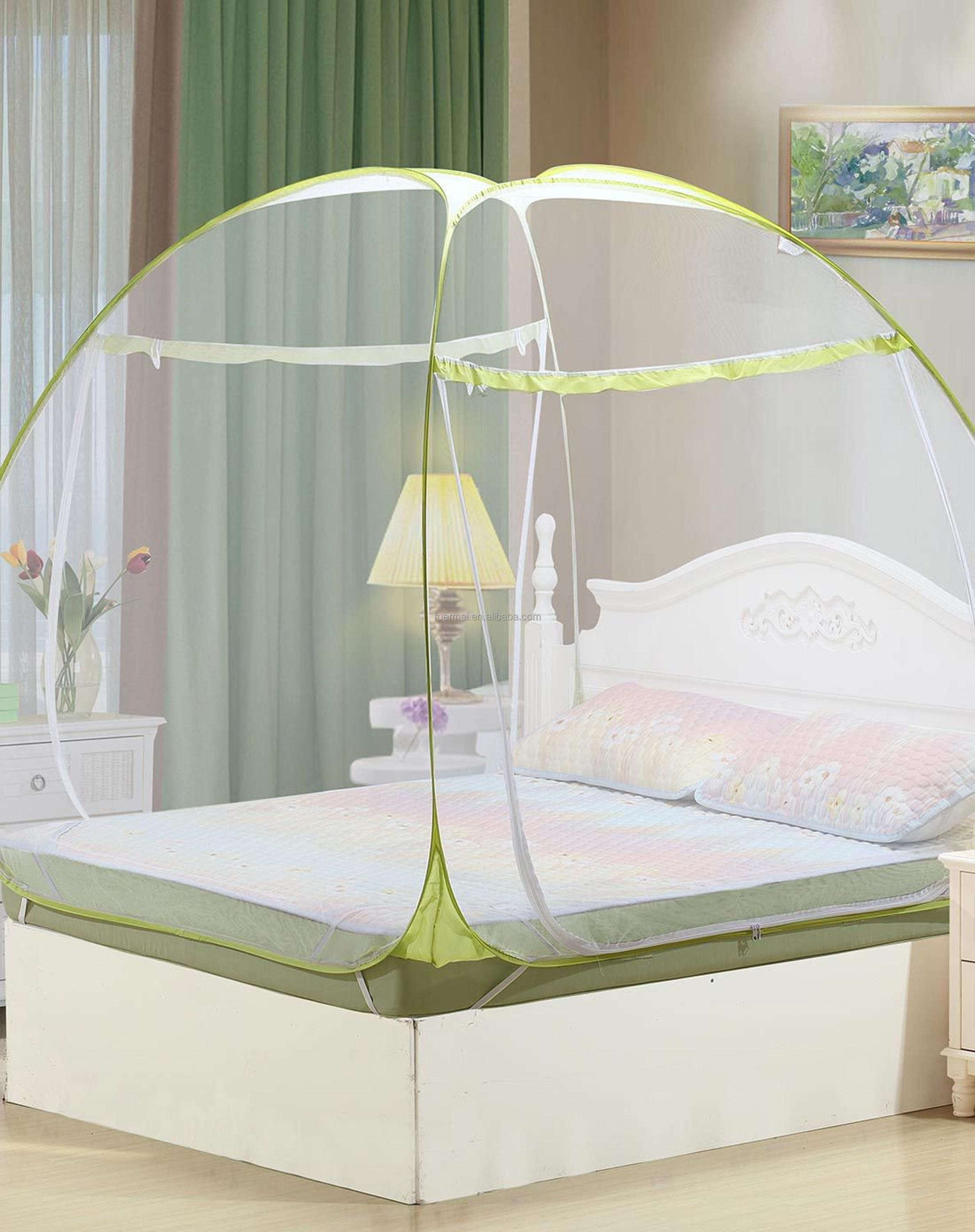 Blue Free Installation Umbrella Polyester Mosquito Net Tent for Bed