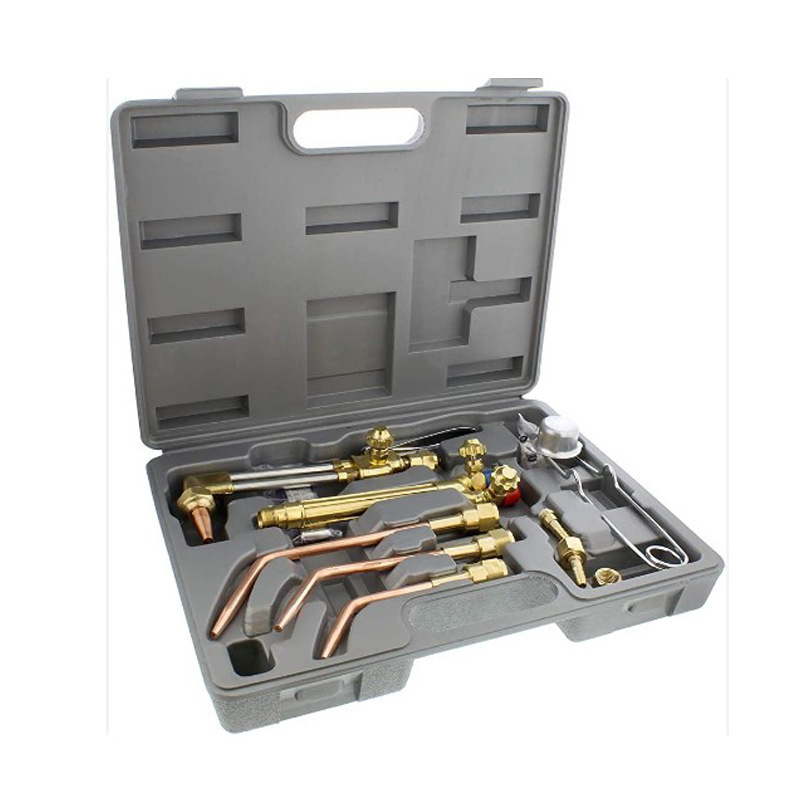 Portable welding cutting torch kit Oxygen Acetylene Tanks Welding Cutting Torch Kit with plastic box