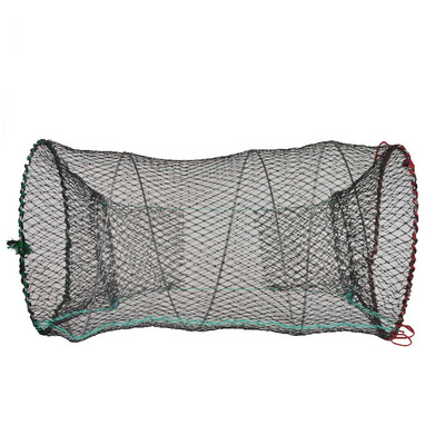 Galvanized Spring Fishing Cage Black PE Mesh Netting Fishing Trap Commercial Lobster Crab Fish Cage Trap