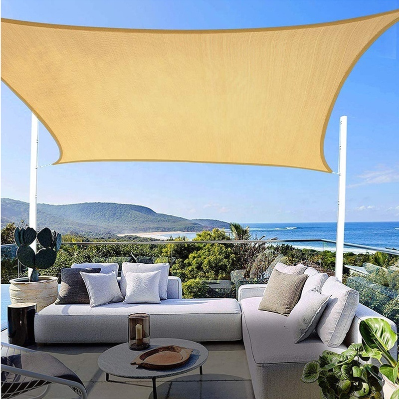 Rectangle Sun UV Block Canopy Awning Shelter Shade Sail Screen Garden and Backyard Waterproof Shade Sail& nets