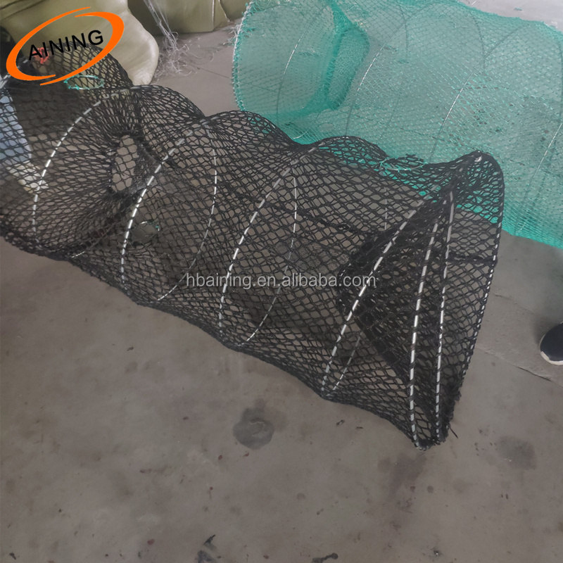 Fishing cast net 70140cm green color spring pot loaded black cod fish traps for usa