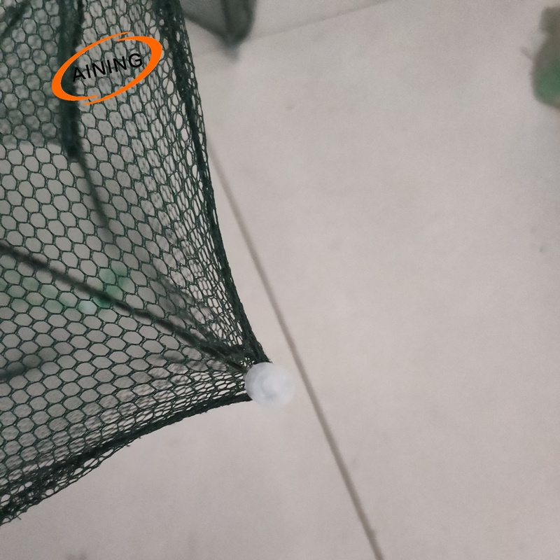 Portable Fishing Bait Trap Folded Fish Collapsible Net Cast Cage with Zipper Octagonal Fishing trap for Minnows Lobster Shrimp