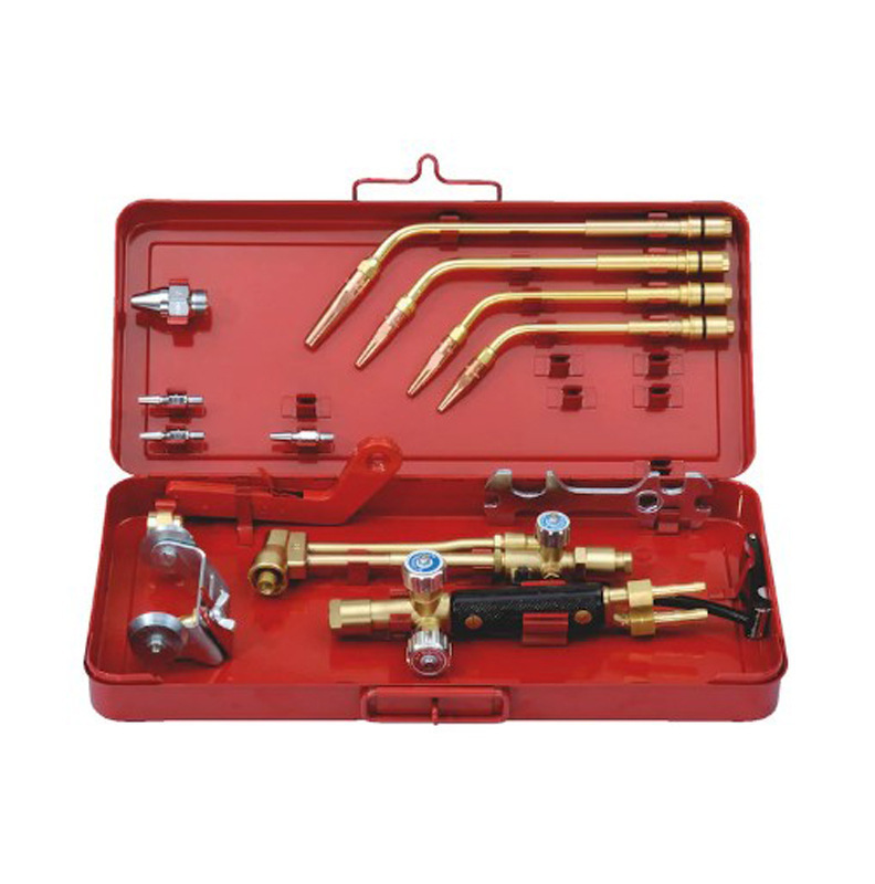 Portable welding cutting torch kit Oxygen Acetylene Tanks Welding Cutting Torch Kit with plastic box