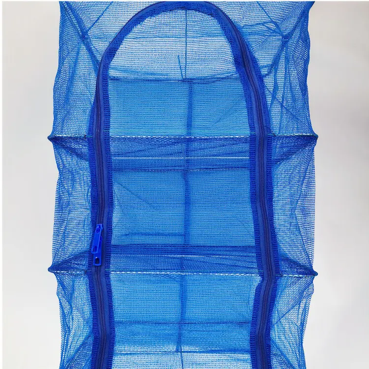 Hydroponic Herb Plant Vegetable Fruit Fish Drying Net Hanging Multi Layer Foldable Waterproof Black Nylon Mesh Drying Net