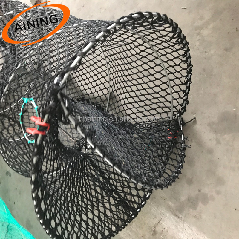 Fishing cast net 70140cm green color spring pot loaded black cod fish traps for usa