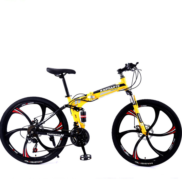 Hot Selling Folding Bicycle Un Velo Folding student Bike MTB With Aluminum Alloy And High Carbon Steel Frame double suspension