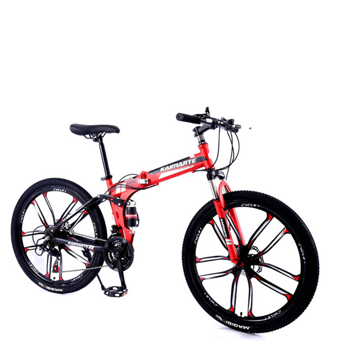 Hot Selling Folding Bicycle Un Velo Folding student Bike MTB With Aluminum Alloy And High Carbon Steel Frame double suspension