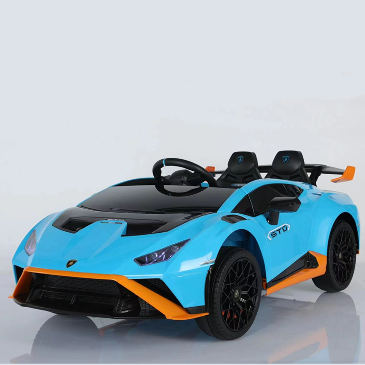 2023 New Launch Genuine Authorized Lamborghini 12V Dual Drive Motor Bluetooth Remote Control Kids Electric Car Ride On Car