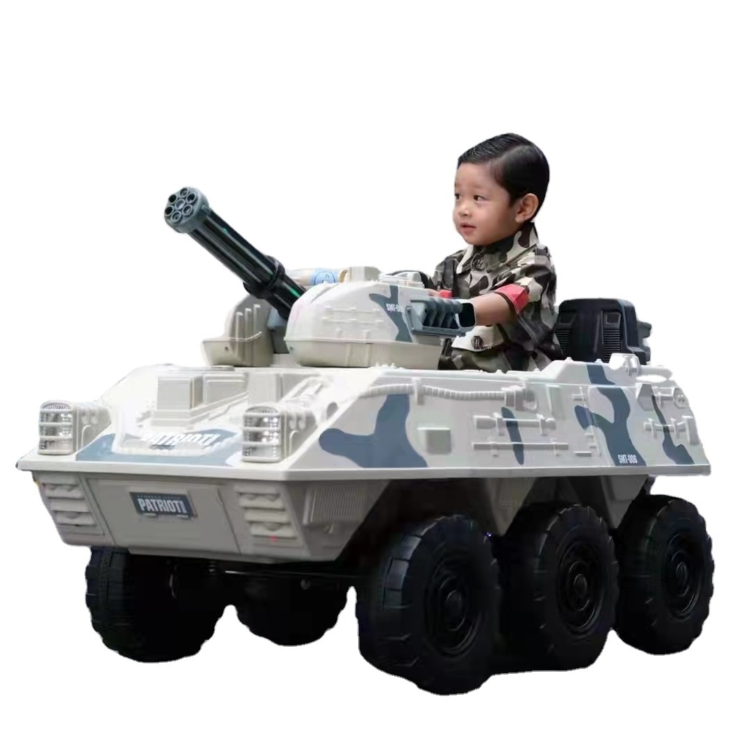 2024 factory wholesale outdoor kids electric panzer children car 12v kids electric ride on car