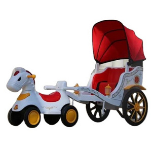 New High-end Royal Carriage Electric Pony Rickshaw High-value Electric Car Parent-child Car 3 in 1 Battery Plastic Unisex 12V7AH