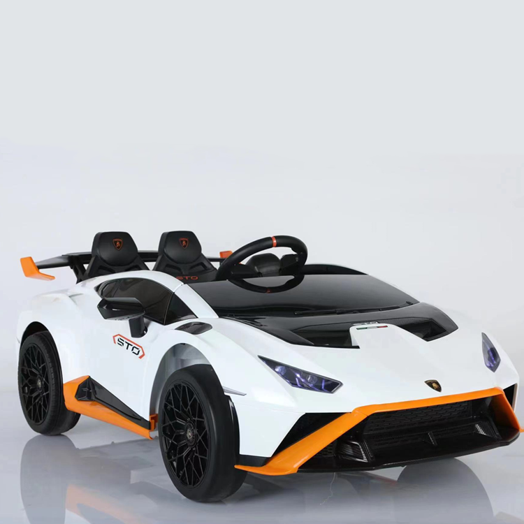 2023 New Launch Genuine Authorized Lamborghini 12V Dual Drive Motor Bluetooth Remote Control Kids Electric Car Ride On Car