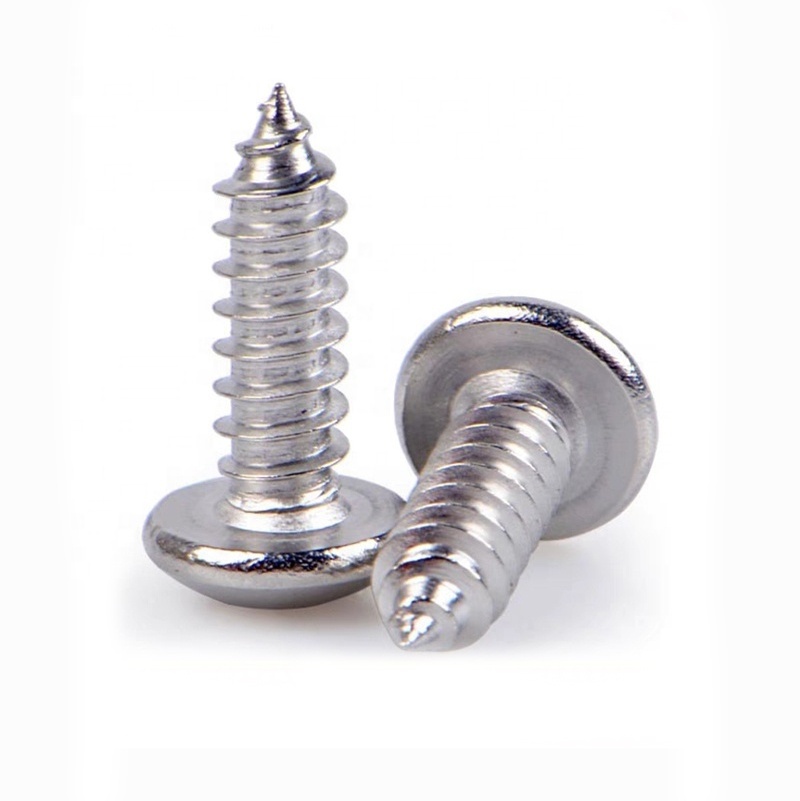 High quality low price DIN7981 304 stainless steel self tapping screws pan head screw m4x20 for metal plastic