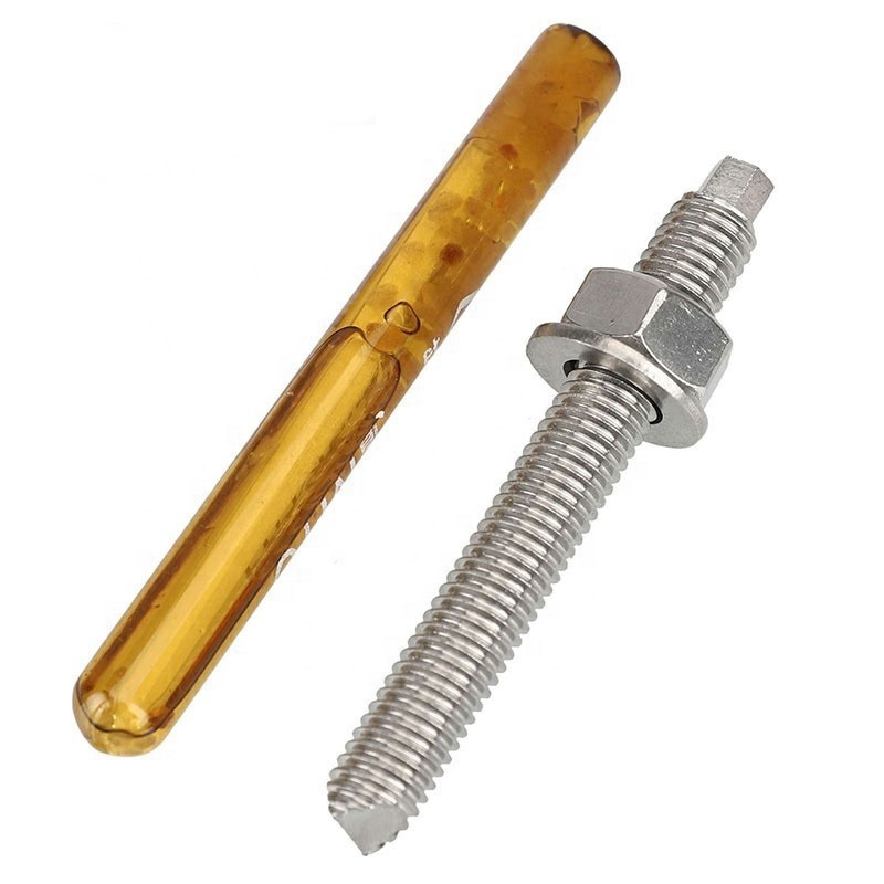 Stainless steel 304 M8 M10 M14 m12 m16 chemical anchor poliester studs anchor bolt