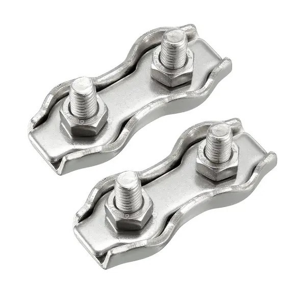 stainless steel Wire Rope Clamp double  SS304 m3  clip Steel wire rope accessories steel cable clip/double-hole