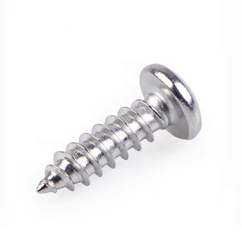 High quality low price DIN7981 304 stainless steel self tapping screws pan head screw m4x20 for metal plastic