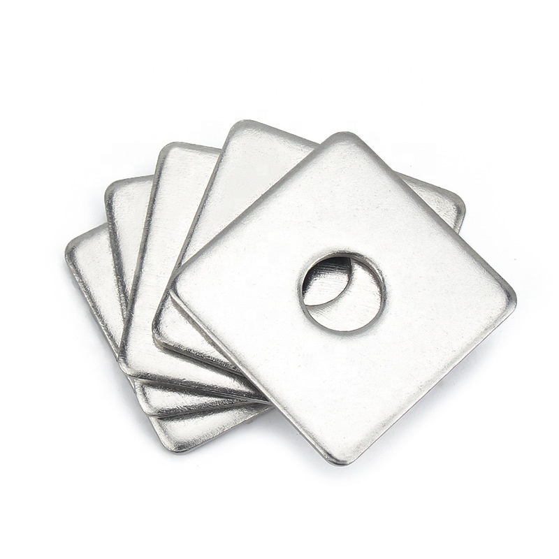 High quality factory direct sales stainless/carbon steel square flat HDG rectangular metal washer