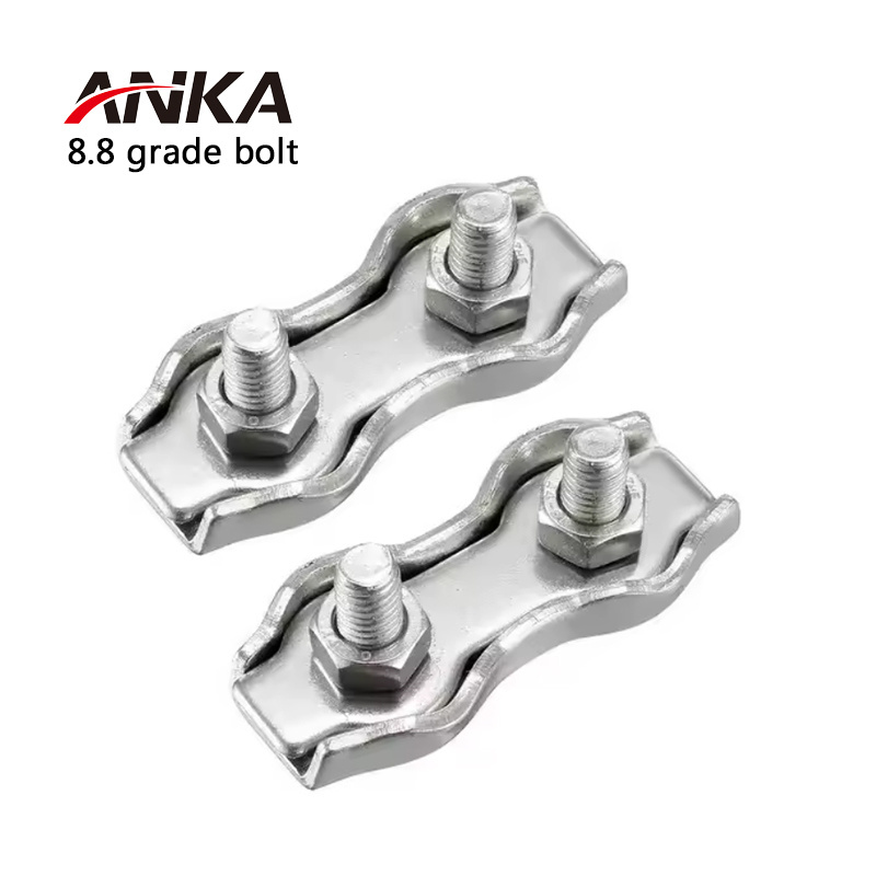 stainless steel Wire Rope Clamp double  SS304 m3  clip Steel wire rope accessories steel cable clip/double-hole