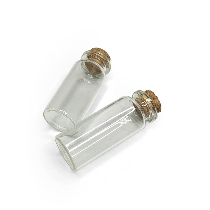 Hot sale Cork bottle 3ml 4ml 5ml 6ml 7ml 8ml 10ml 15ml small drift bottle mini empty wishing glass vial bottle