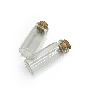 Hot sale Cork bottle 3ml 4ml 5ml 6ml 7ml 8ml 10ml 15ml small drift bottle mini empty wishing glass vial bottle