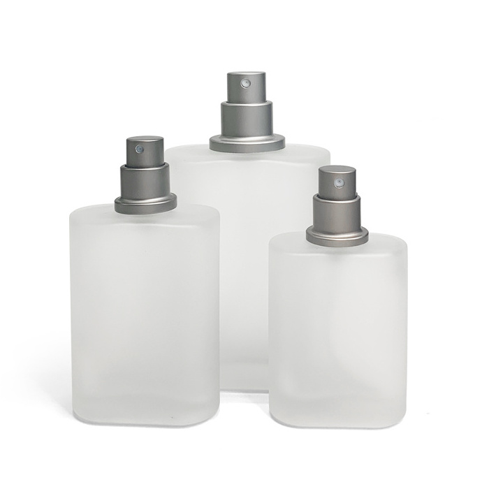 Wholesale Round Square Matte Spray Bottle 30ml 50ml 100ml Luxury Frosted Glass Perfume Bottle