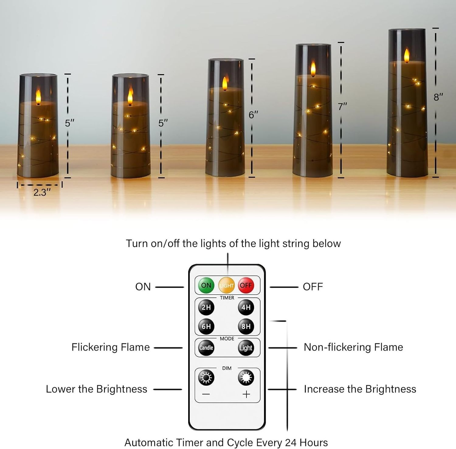 wholesales led pillar candle Flameless Christmas Candle Flickering christmas led candles With Remote Control