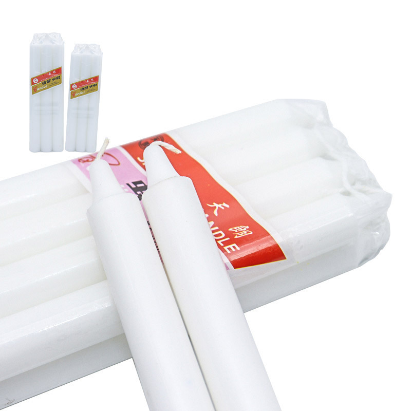 Comorin Market Paraffin wax Big size White Candles 23cm Long Stick Candles Bougies