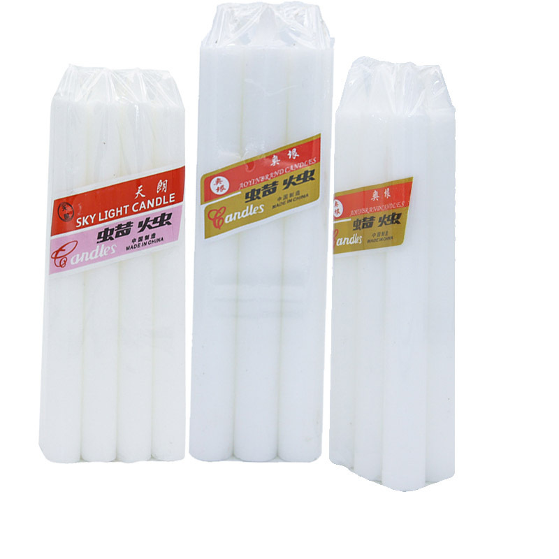 Comorin Market Paraffin wax Big size White Candles 23cm Long Stick Candles Bougies