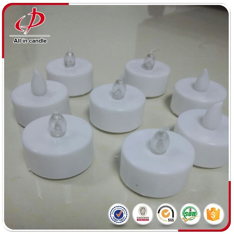 Battery White Tealight candles Yellow Flicker Flameless LED Round Small Electric Candles