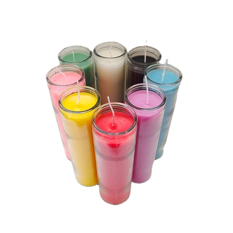 Colored Wax Spiritual Purposes 7 Day Glass Prayer Candles