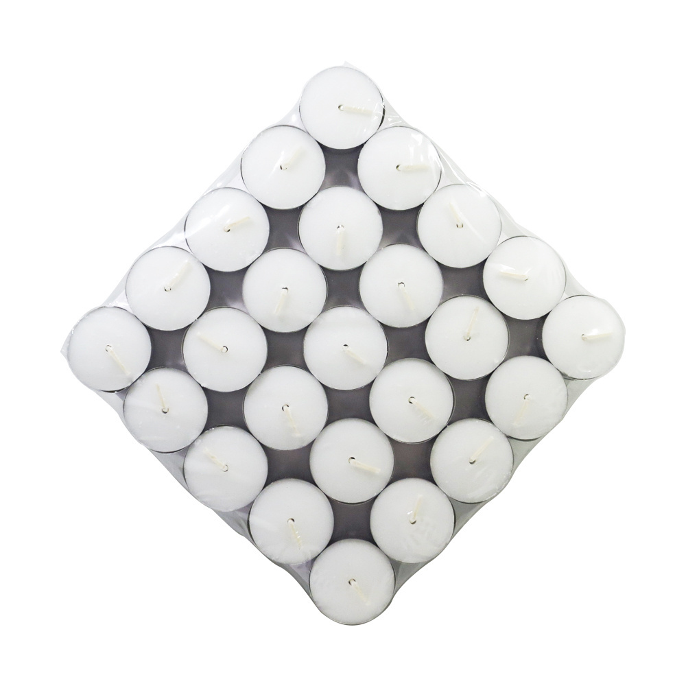 Morocco White Unscented Smokeless Tea Lights 100 Pack christmas tealight candles 4hrs wholesale