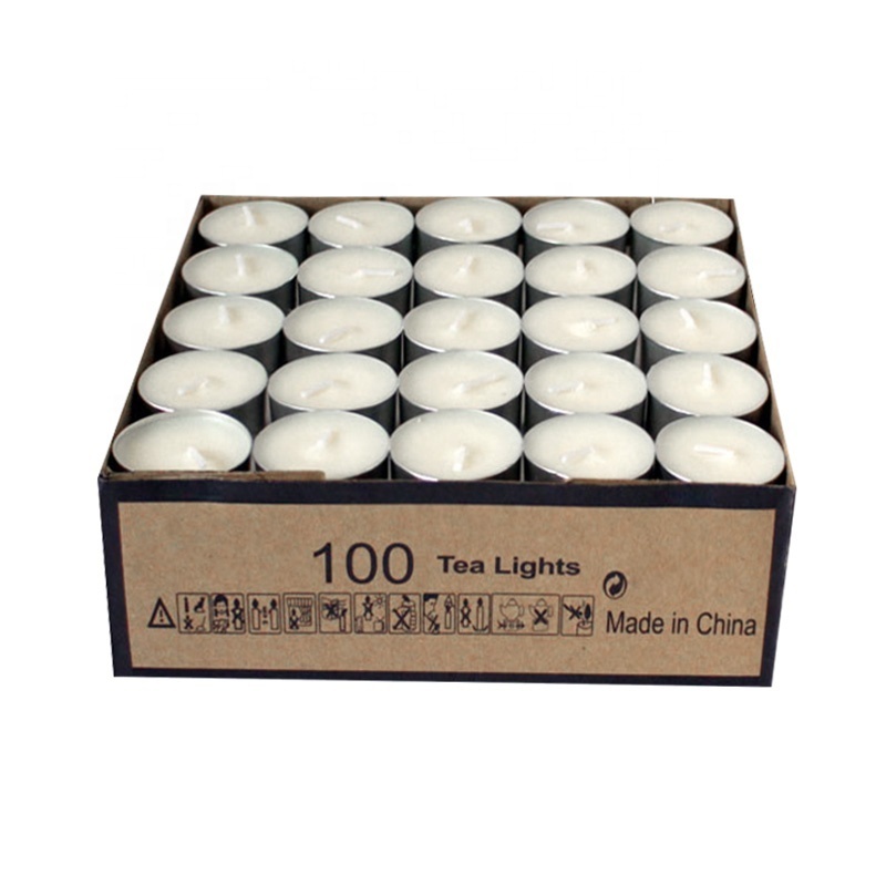 AOYIN Tea Light Candle Factory Hot Sell  3hr 4hr White Tealight Wax Candle To  Russia market