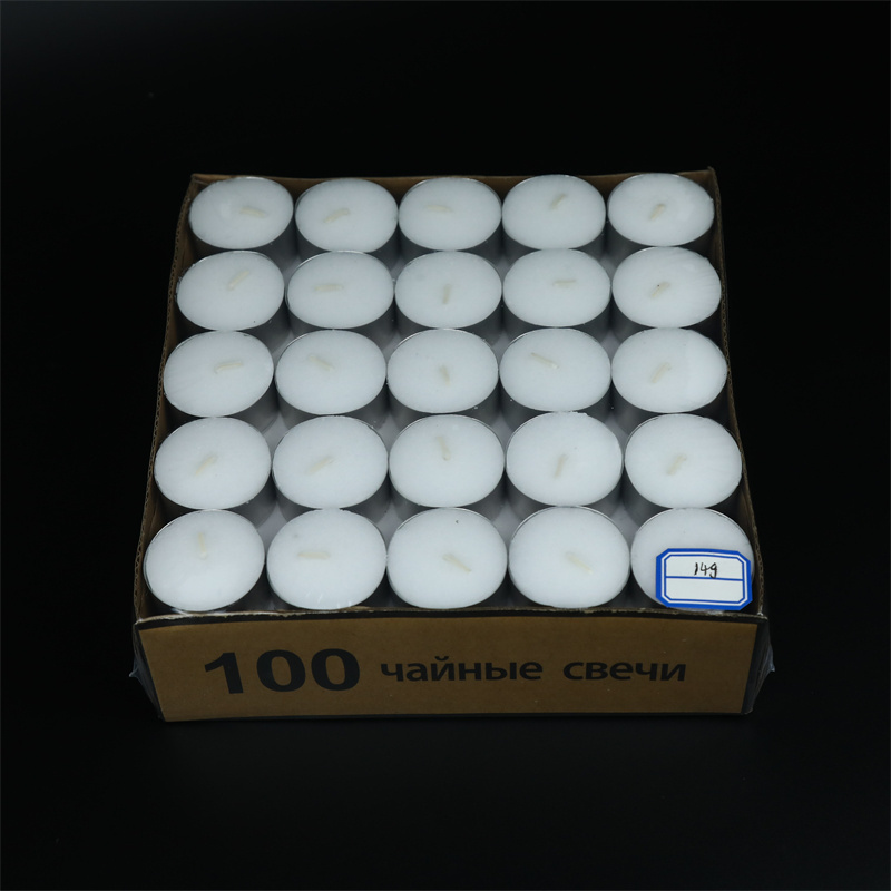 Long candles wholesale White tealight candle 4 hours 50-100 Packs Unscented White Tea Lights candele light red tea light