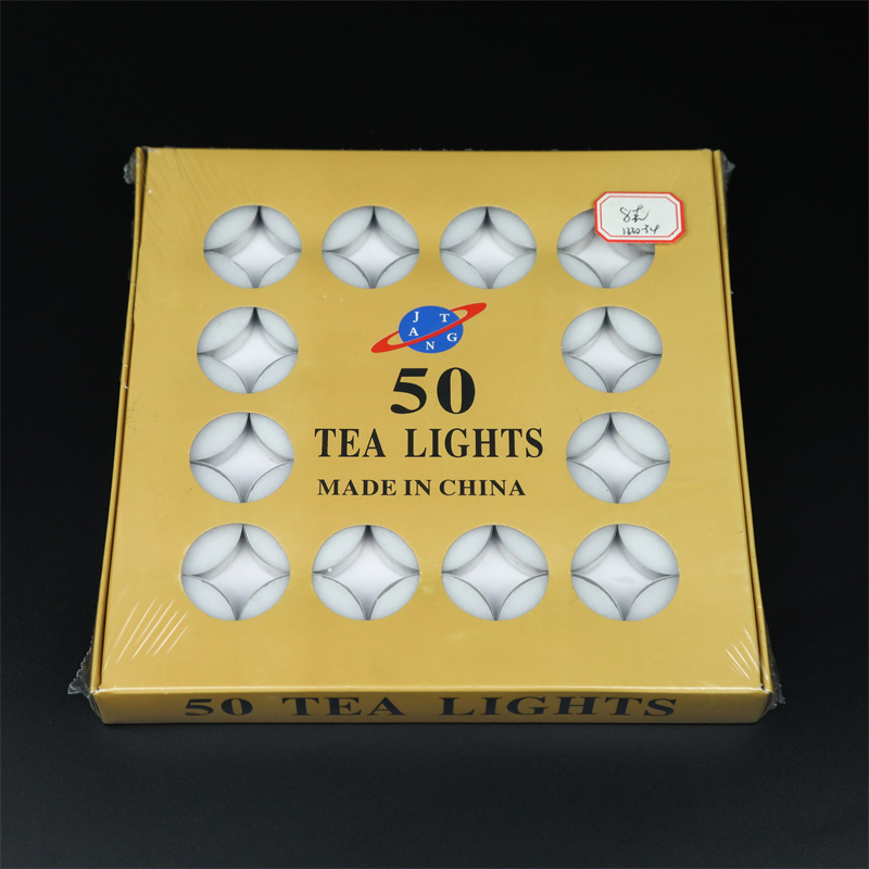 Long candles wholesale White tealight candle 4 hours 50-100 Packs Unscented White Tea Lights candele light red tea light