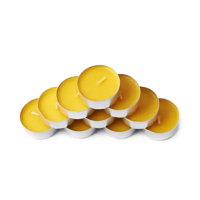 Yellow color tealight candles garden mosquito repellent citronella scented candle tealight