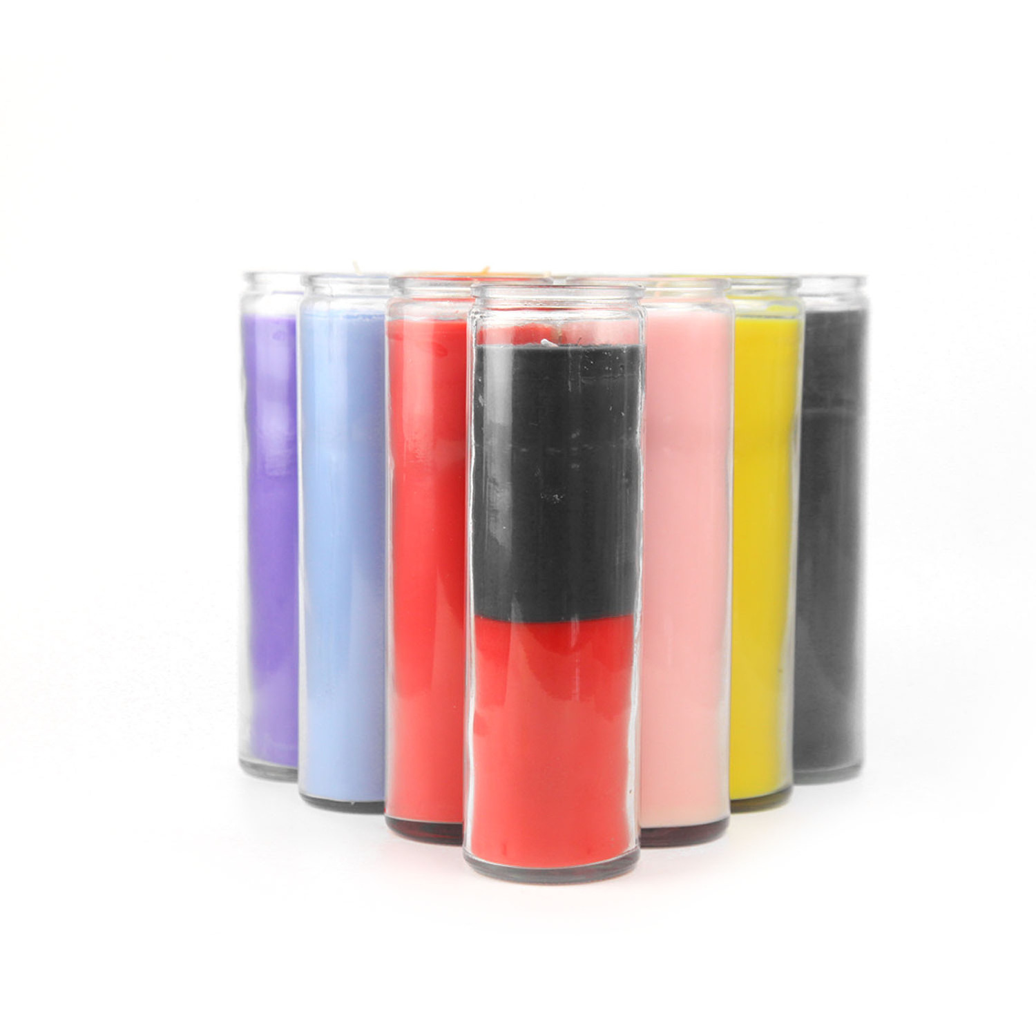 cheap colored  spiritual candles 7 days soy wax candles