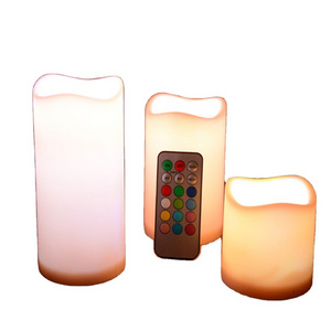 Christmas Home Decor Rechargeable Electrical Flameless Flickering Led Candles with Remote Timer