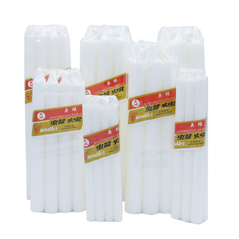 Wholesale Religious Stick Candles Taper Candle Paraffin Wax bougie Scented Home Decor velas wax candles manufacturer