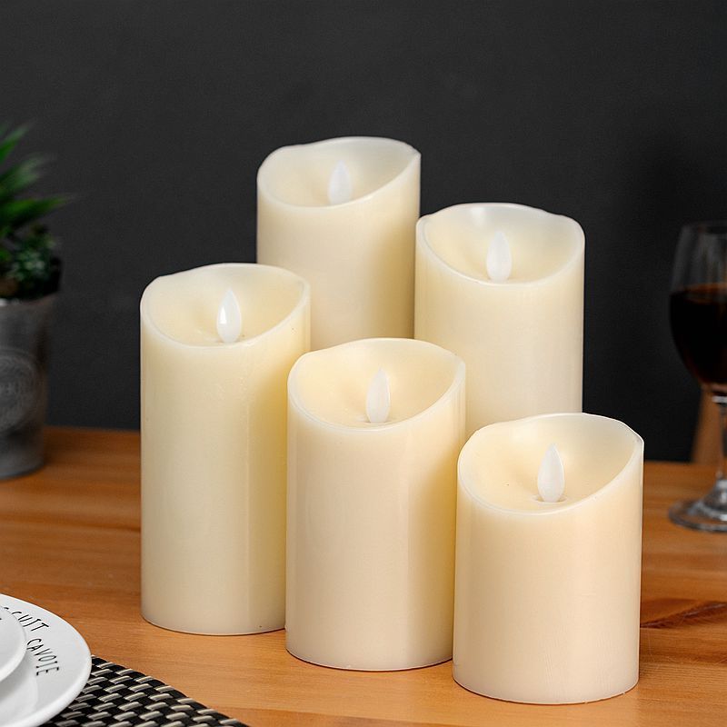 led pillar candles paraffin wax Moving Control Flameless led pillar candles set