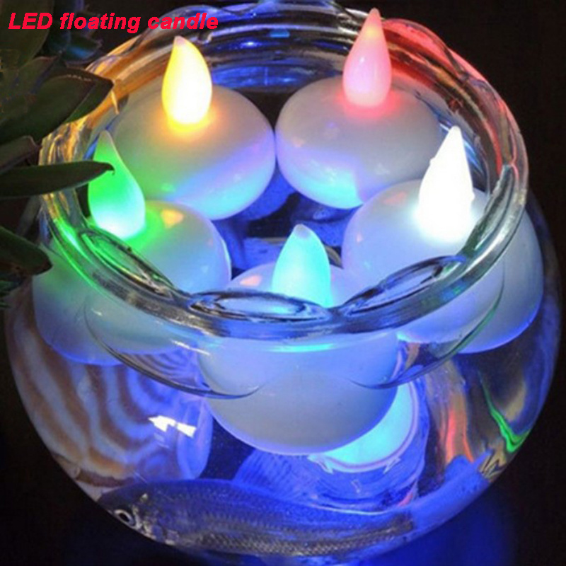 Electronic tealight candle plastic waterproof led flameless remote floating candle