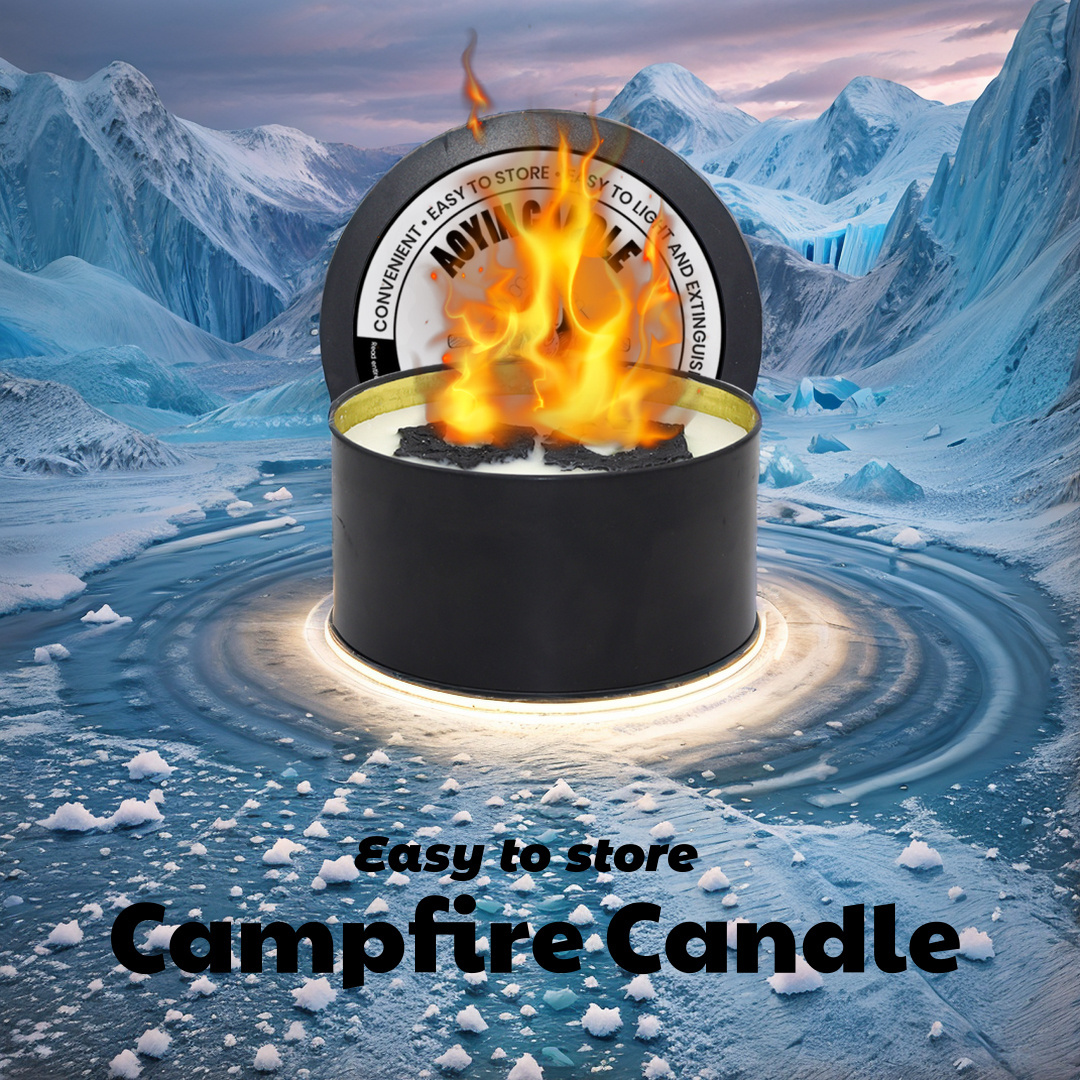 Wholesale Outdoor Campfire Candle 3-5 Hours Emergency Heat Kit Tin Brazier Candles For BBQ Party Camping Picnics Portable Fire