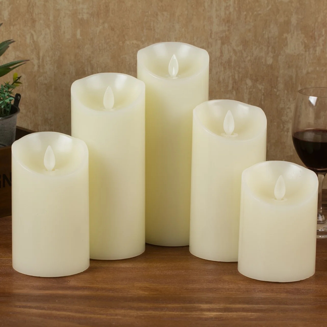 led pillar candles paraffin wax Moving Control Flameless led pillar candles set