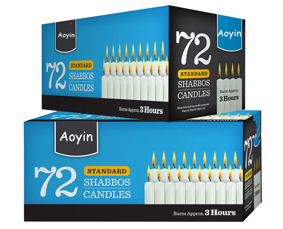 Taper Dinner Candles Traditional Shabbos White Candles Emergencies 5 Inch israel candles