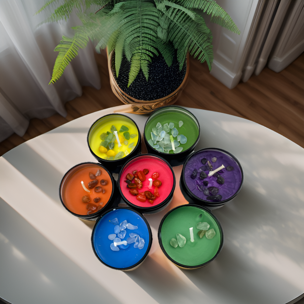 Custom 7 colors Religious Memorial Grave Prayer Chakra Candles for home