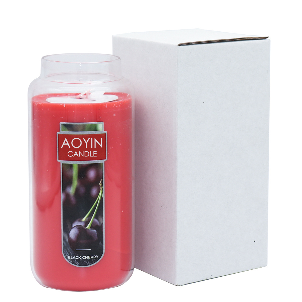 Aoyin Candle Factory Red Soy Wax Candles Scented Glass Jar Candles with Your Brand Name