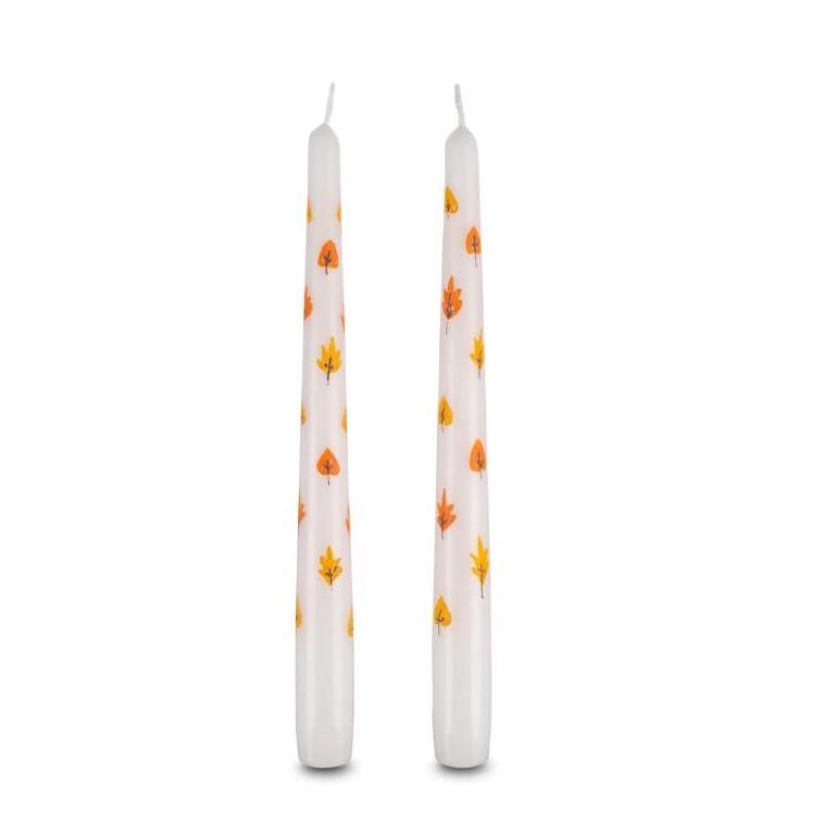 Wholesale colored different flower painted taper candles printed stick scented candles